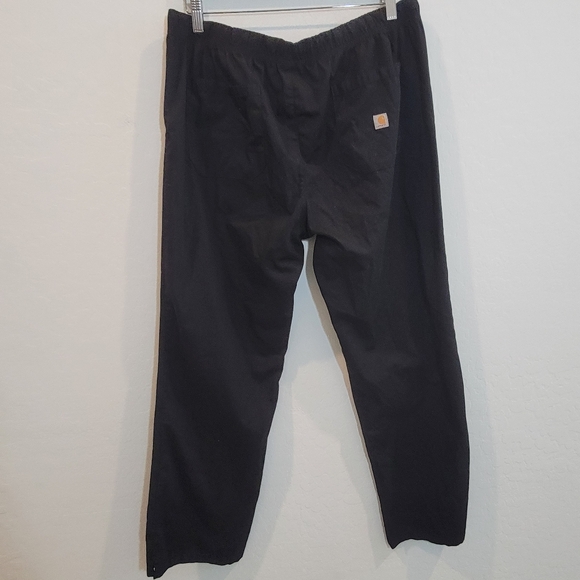 Carhartt Force Scrub Pants Black Lightweight Cotton Size Large - Picture 2 of 6